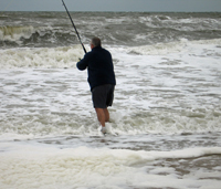 Ben fishing in the North Sea